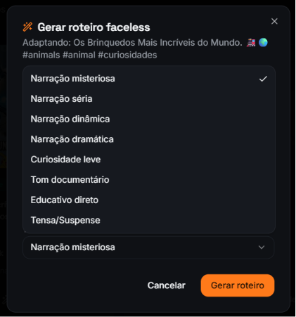 8 tons de narração em PT-BR