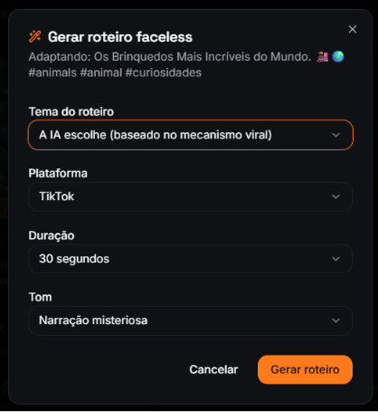 Escolha o tema e a plataforma