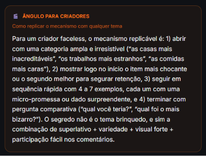 Receba o ângulo pronto para replicar